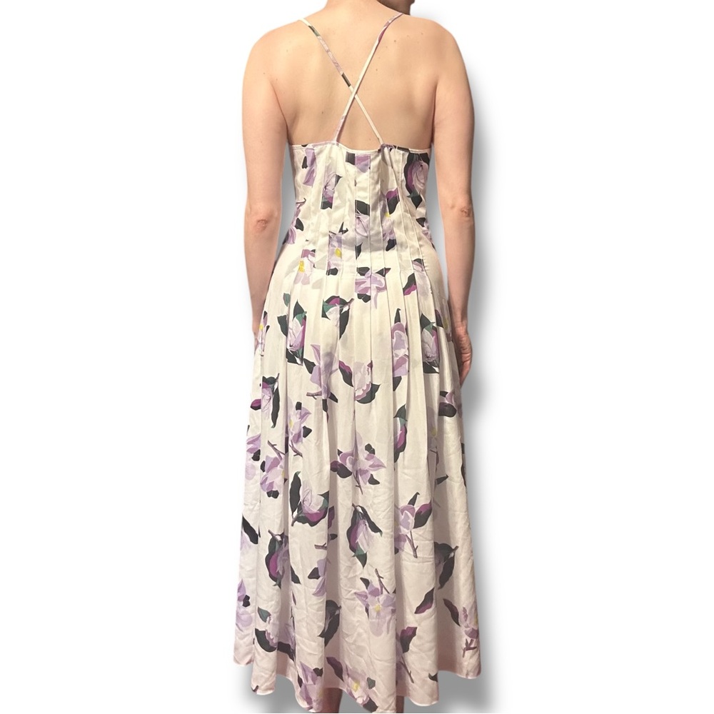 Banana Republic Floral Pintuck Dress Size 10 / M - Picture 3 of 7